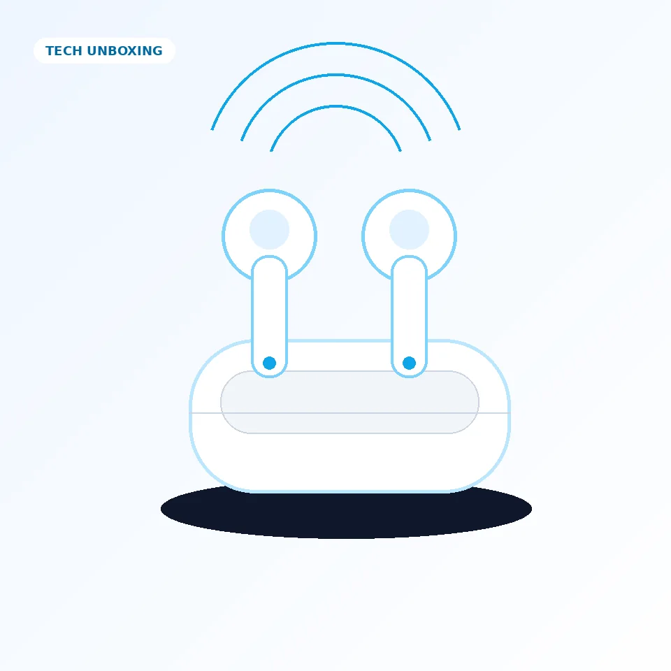 Product photo: Wireless Earbuds Tech Unboxing